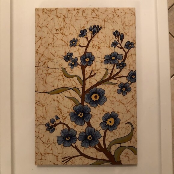 Vintage Midcentury Modern Screen Print Wall Hanging Art Floral Theme Bravo Print - Picture 5 of 9